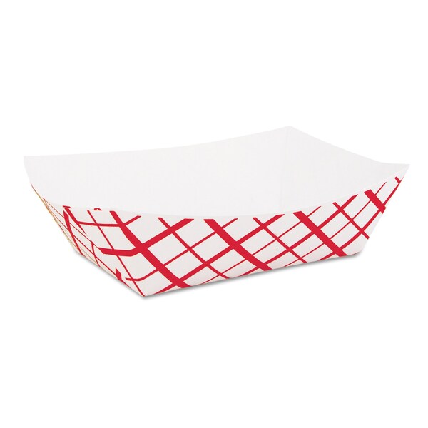 Sct Paper Food Baskets, 2lb, Red/White, PK1000 417 - main